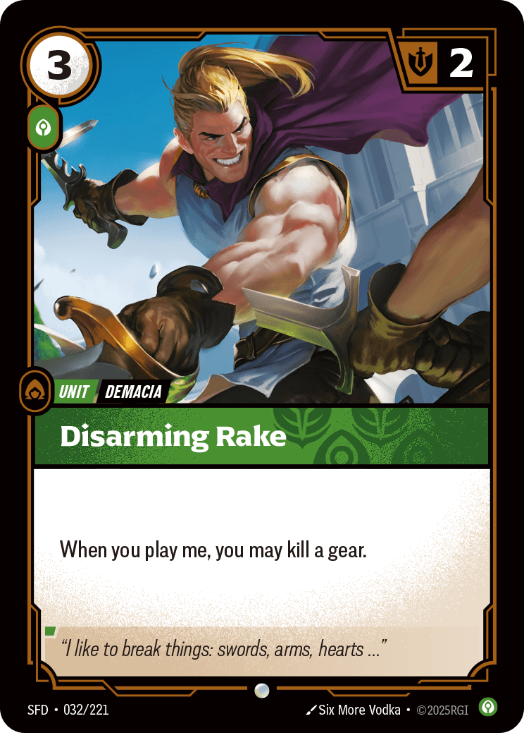 Disarming Rake